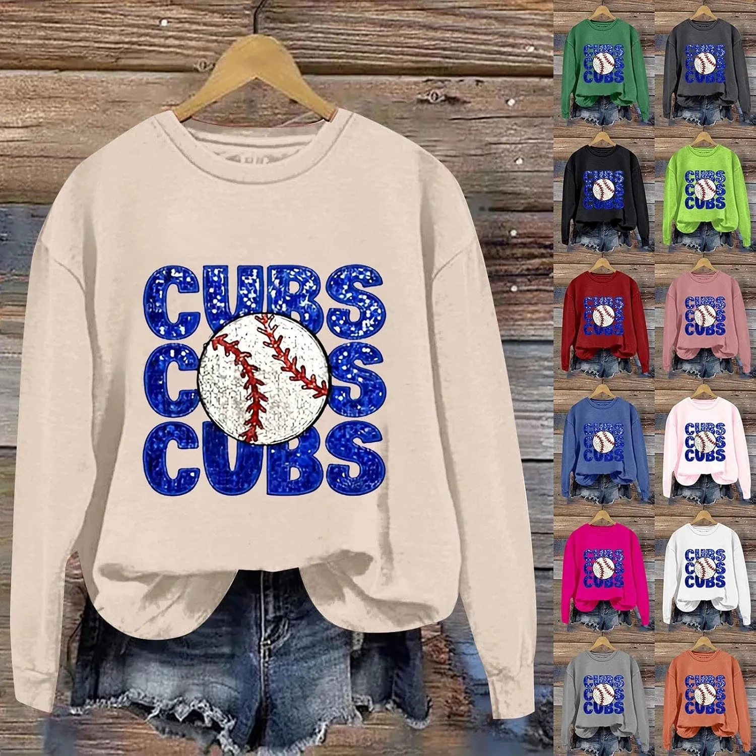 Women Tis The Season Sweatshirts RAISING BALLERS Printed Baseball Sweatshirt Mom Sweatshirt 2024 Softball Tops