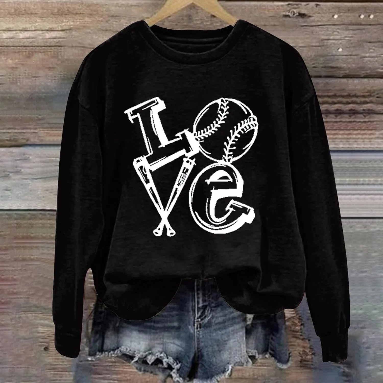 Women Tis The Season Sweatshirts RAISING BALLERS Printed Baseball Sweatshirt Mom Sweatshirt 2024 Softball Tops