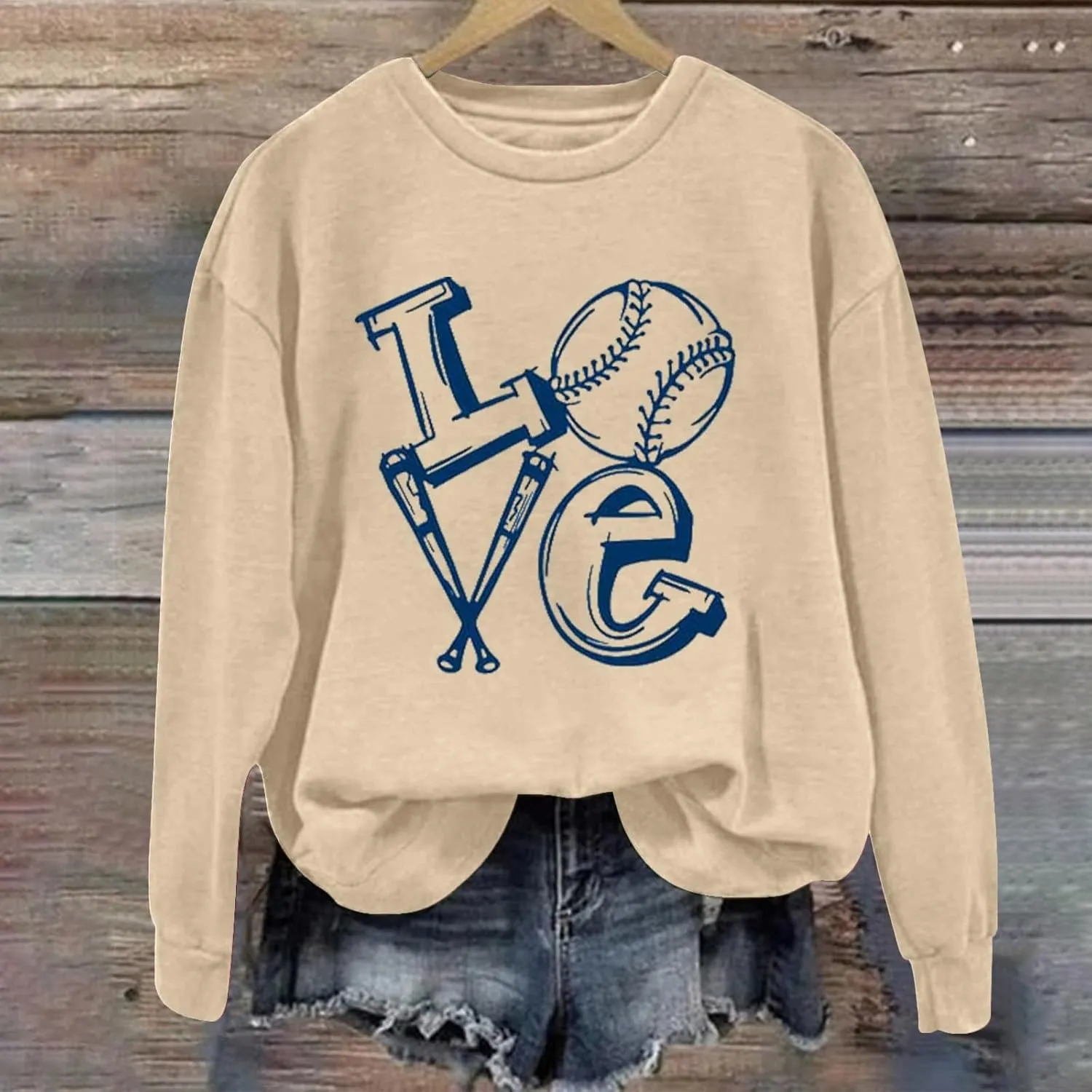 Women Tis The Season Sweatshirts RAISING BALLERS Printed Baseball Sweatshirt Mom Sweatshirt 2024 Softball Tops