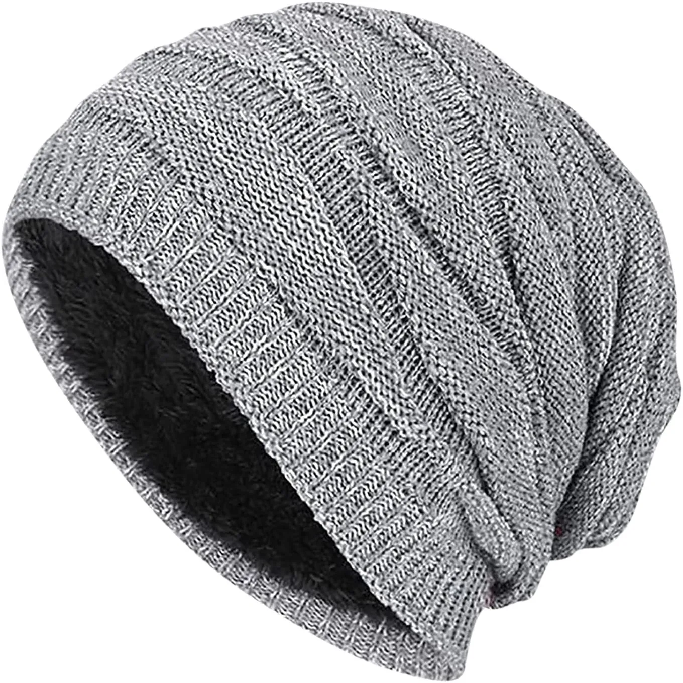 Women Winter Cover Ears Beanie Hat Ear Ski Snow Hats Knit Lined 3 Pompom for Girls Womens