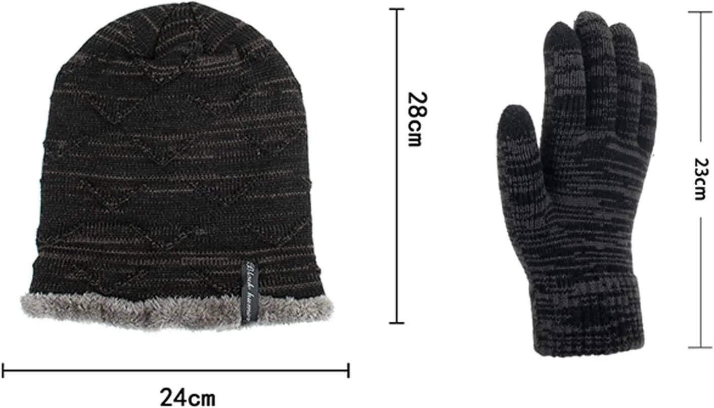 Women Winter Pompom Beanie Hat with Warm Lined, Oversized Thick Slouchy Snow Knit Ski Cap