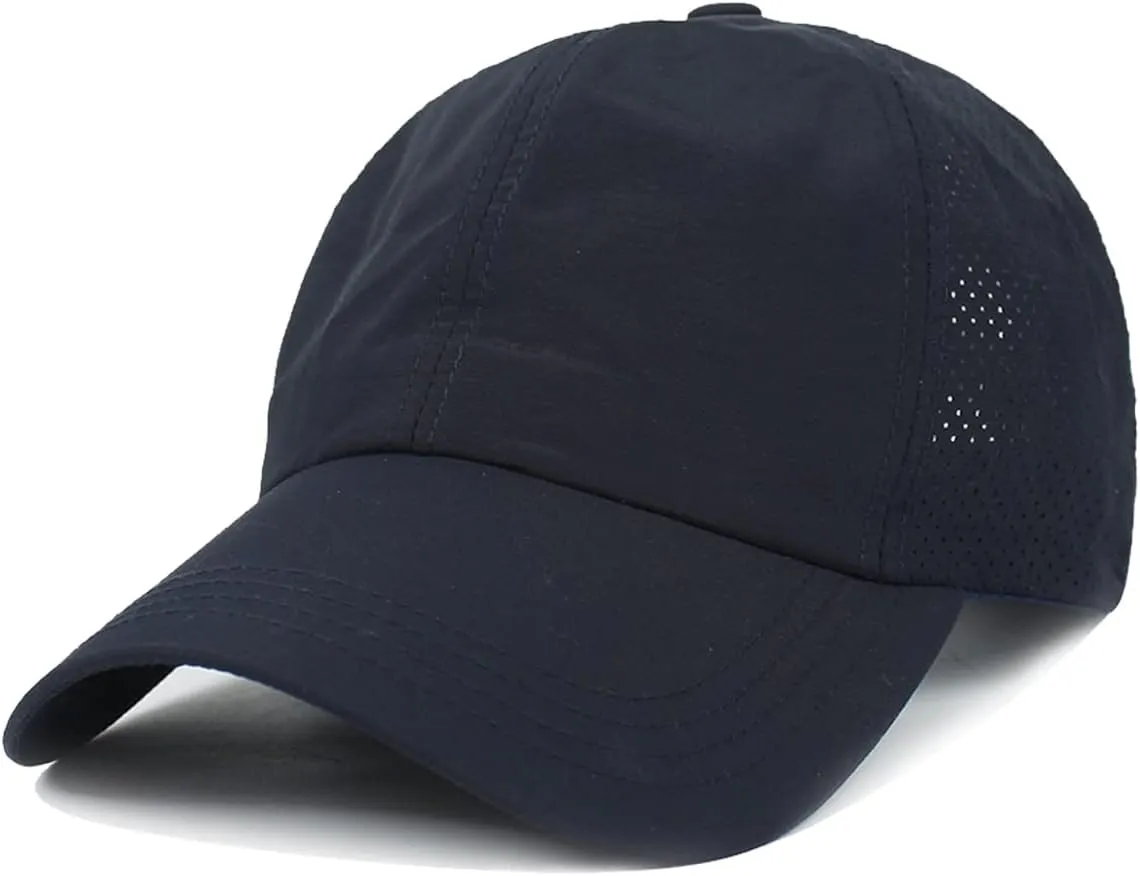 Womens Criss Cross Ponytail Baseball Cap Adjustable Messy Bun Mesh Quick Drying Hat