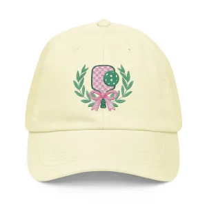 Women's Embroidered Preppy Pastel Pickleball Baseball Hat