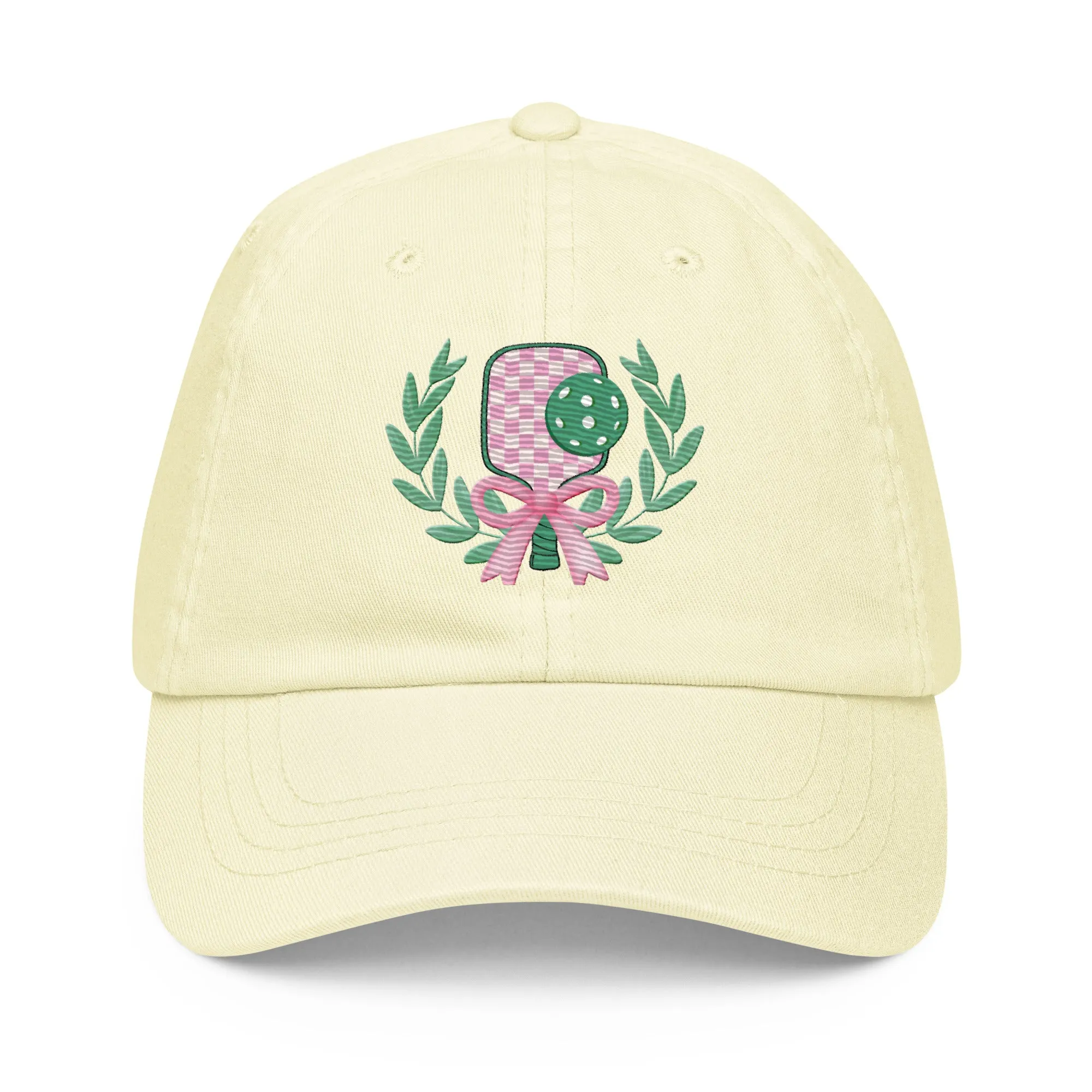 Women's Embroidered Preppy Pastel Pickleball Baseball Hat
