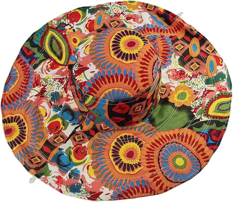 Women's Foldable Floppy Reversible Travel Beach Sun Visor Hat Wide Brim UPF 50 