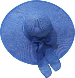 Womens Hat Wide Brim Floppy Beach Sun Hat for Women UPF 50  Vacation s Birthday Easter