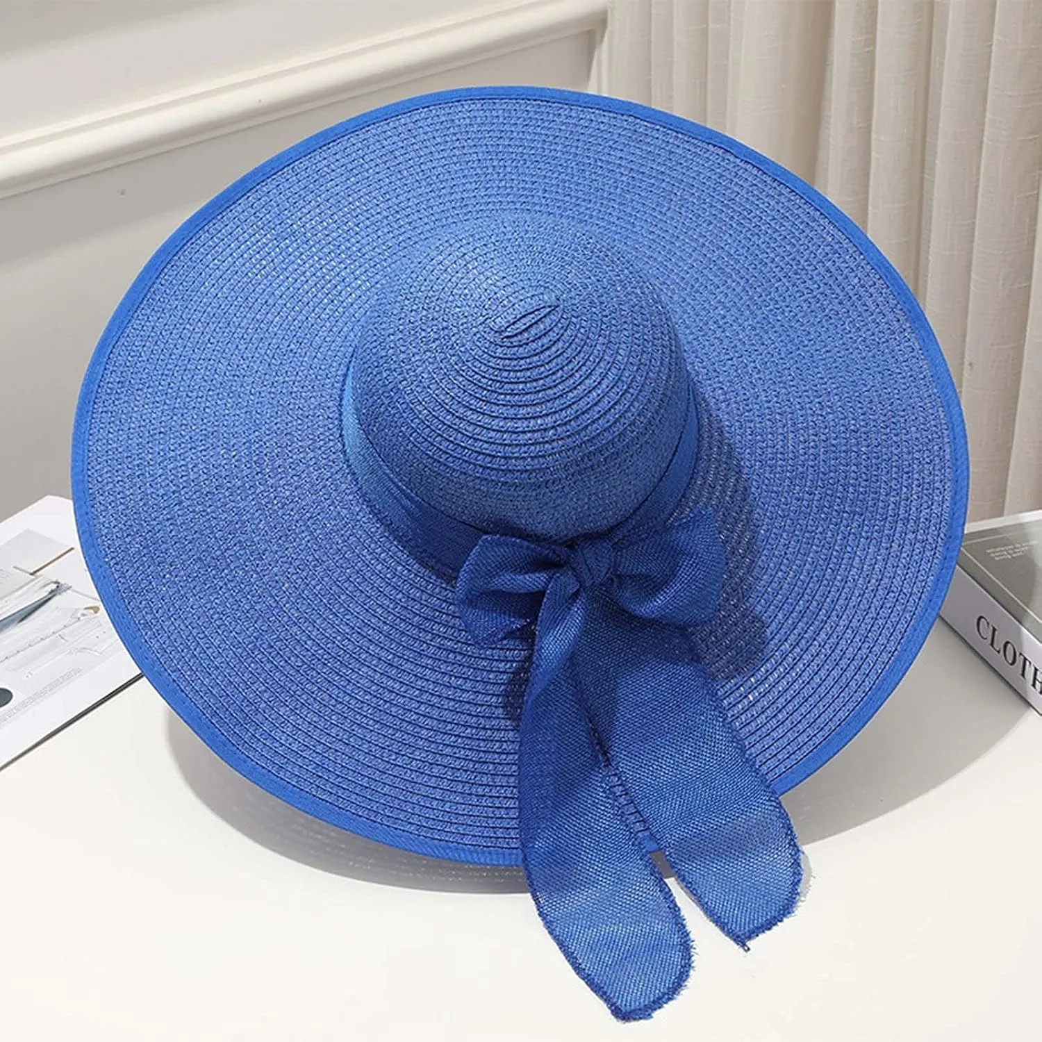 Womens Hat Wide Brim Floppy Beach Sun Hat for Women UPF 50  Vacation s Birthday Easter