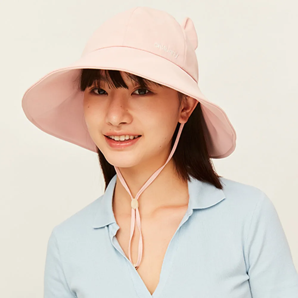 Women's Large Brim Sun Hat with Bear Ear UPF 50 