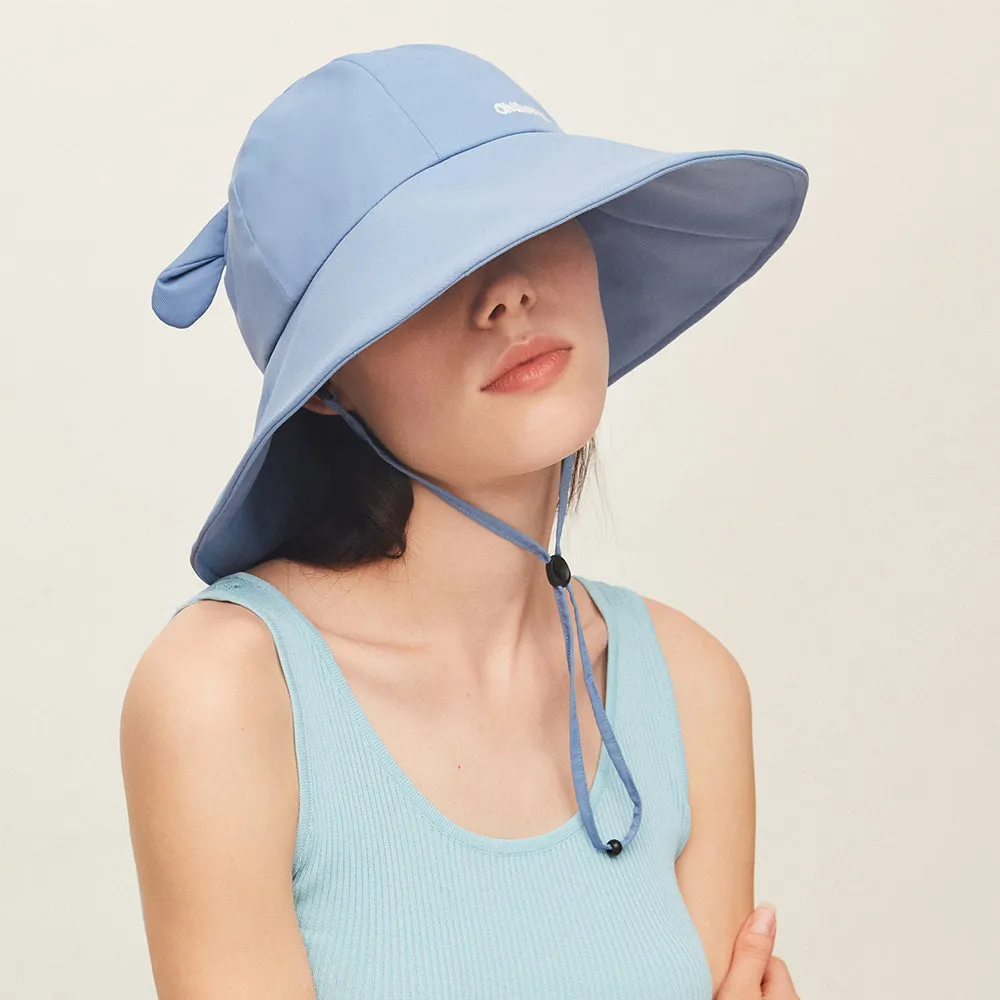 Women's Large Brim Sun Hat with Bear Ear UPF 50 
