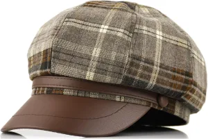 Womens Newsboy Cap French Fashion Hats Summer Cabbie Baker Boy Hat for Fall Beret Cap