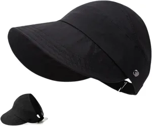 Women's Outdoor Uv Protection Hollow Top Wide Brim Sun Hat, Sun Hats for Women Uv Protection