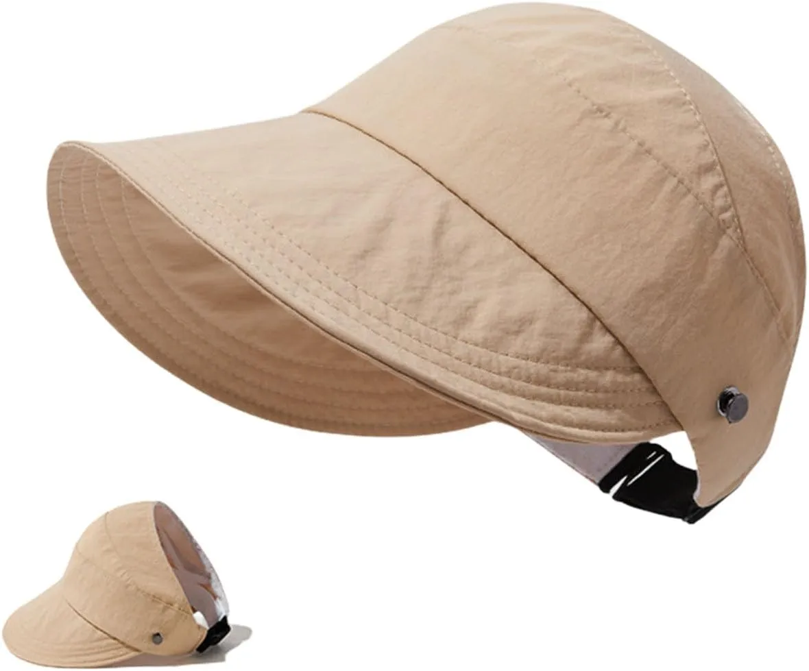 Women's Outdoor Uv Protection Hollow Top Wide Brim Sun Hat, Sun Hats for Women Uv Protection