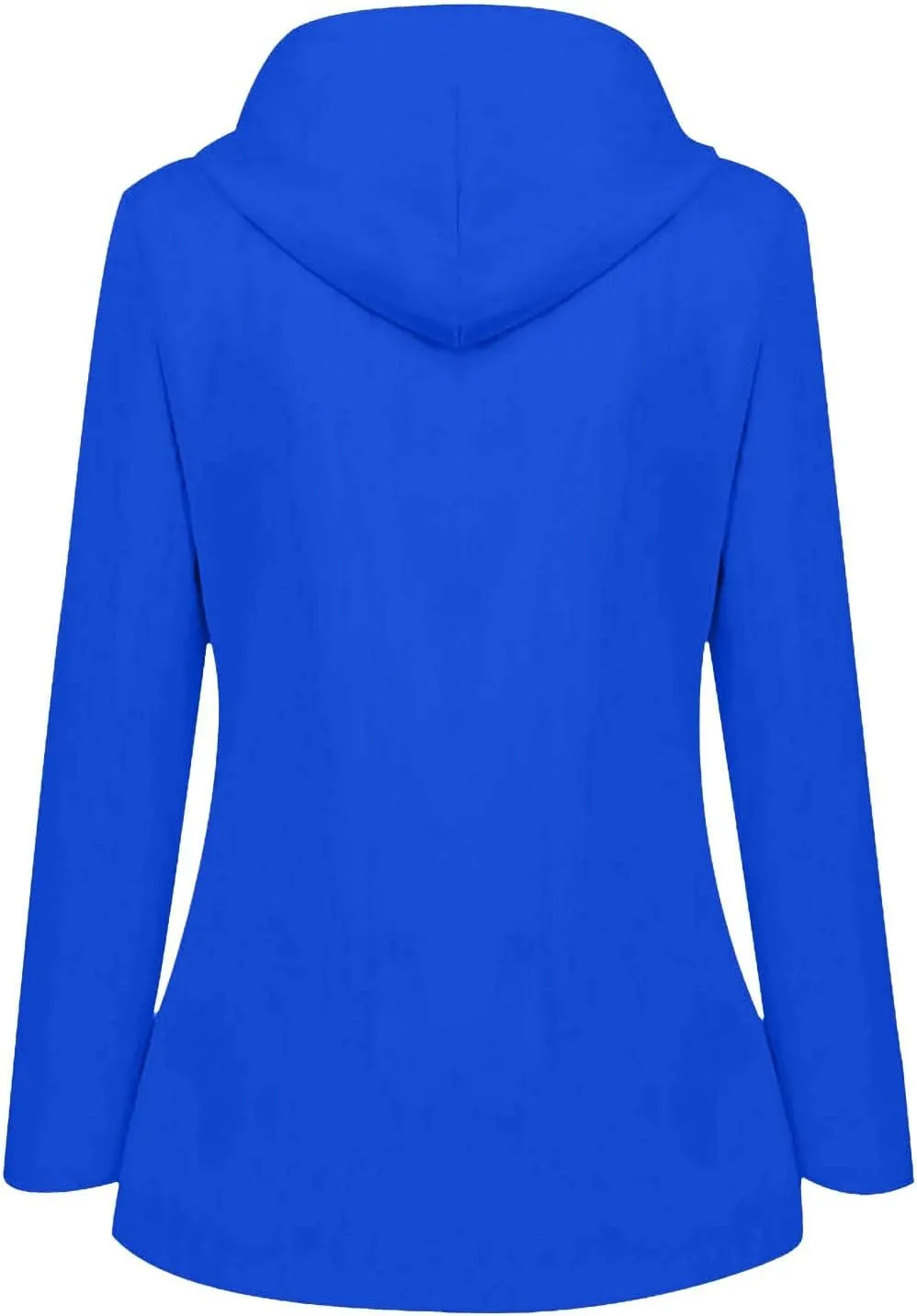 Women's Rain Jacket 2024 Fall Lightweight Waterproof Raincoat Plus Size Outdoor Hooded Trench Coat S-5XL