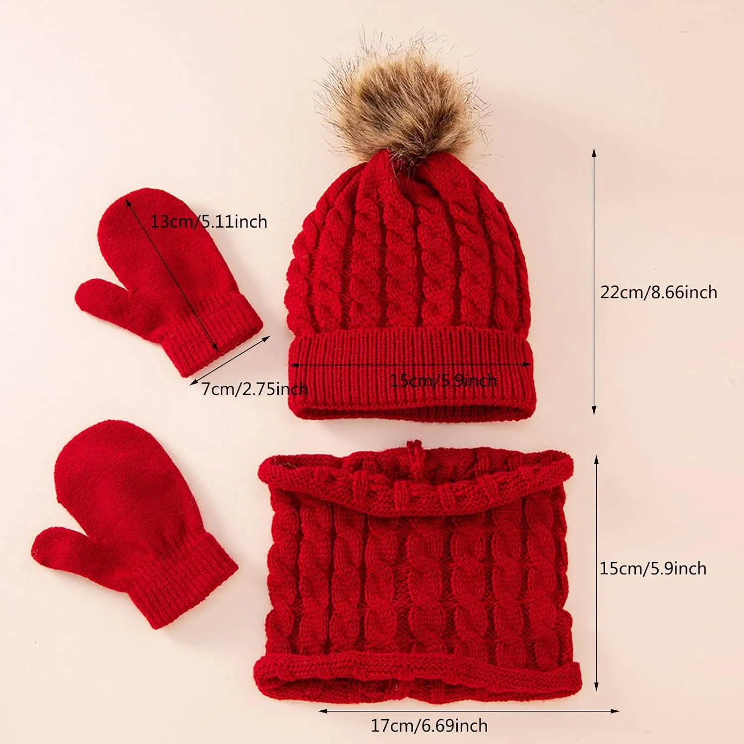 Womens Winter Beanie Hat, Silk Satin Lined Pompom Beanie Hat for Women Girls Warm Winter Knit Hats