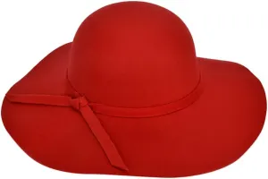 Wool Floppy Hat Vintage Wide Brim Felt Cap Fashion Bow Fedora Hat for Women Men Women Classic Wool Jazz Fedora