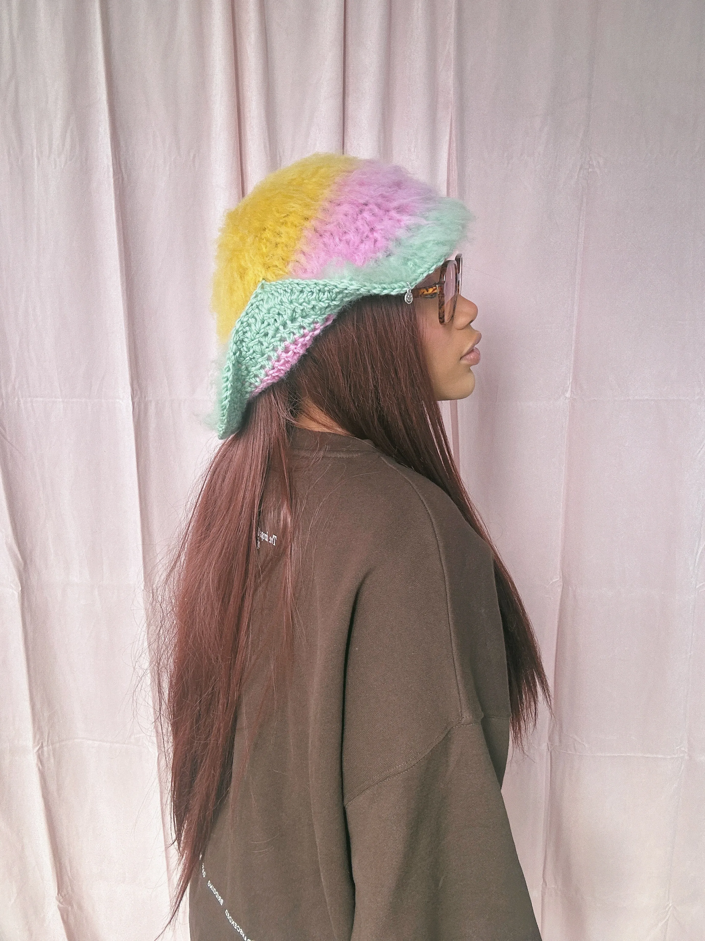 Yellow, Pink and Green Cowboy Hat