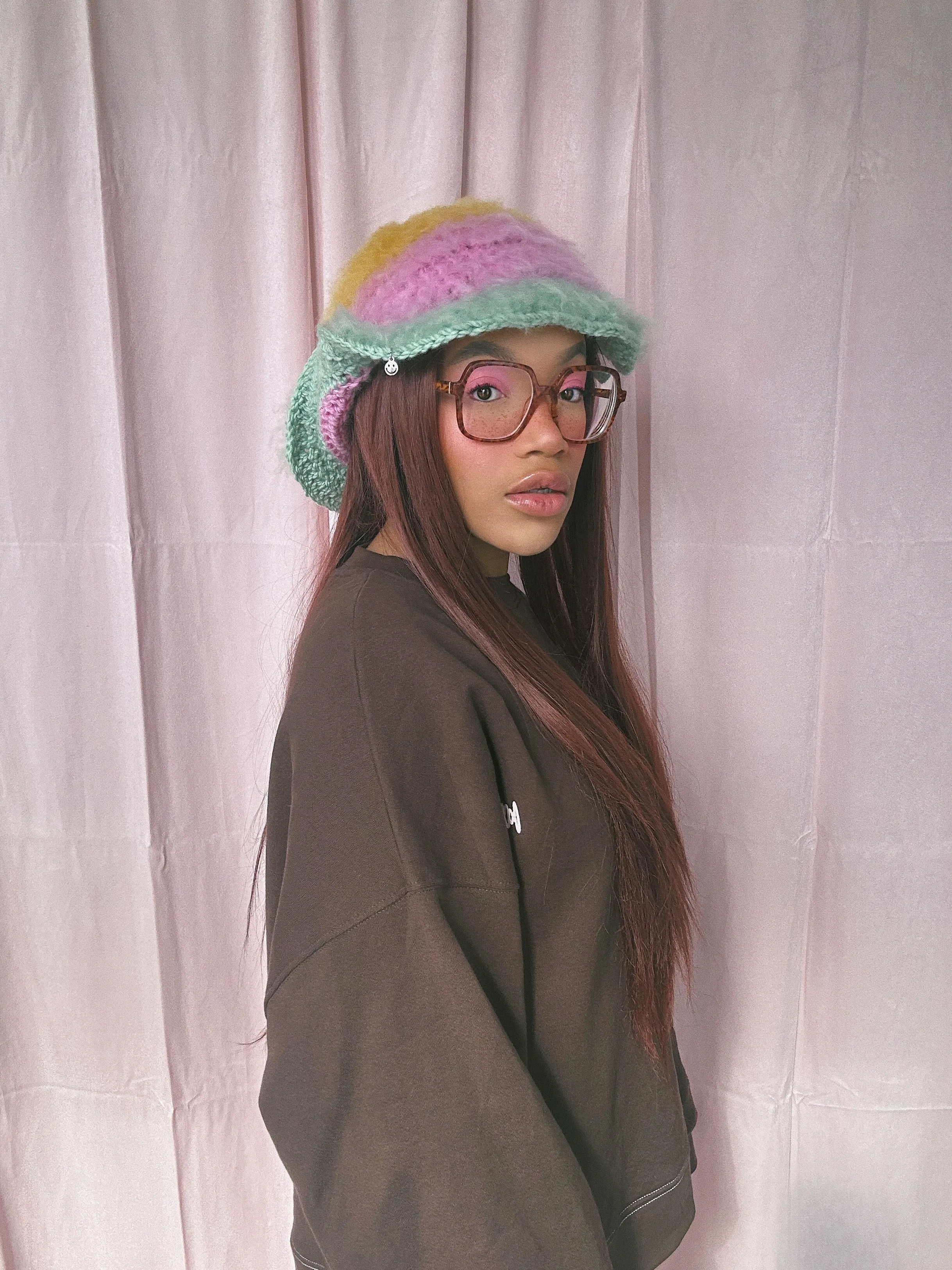 Yellow, Pink and Green Cowboy Hat