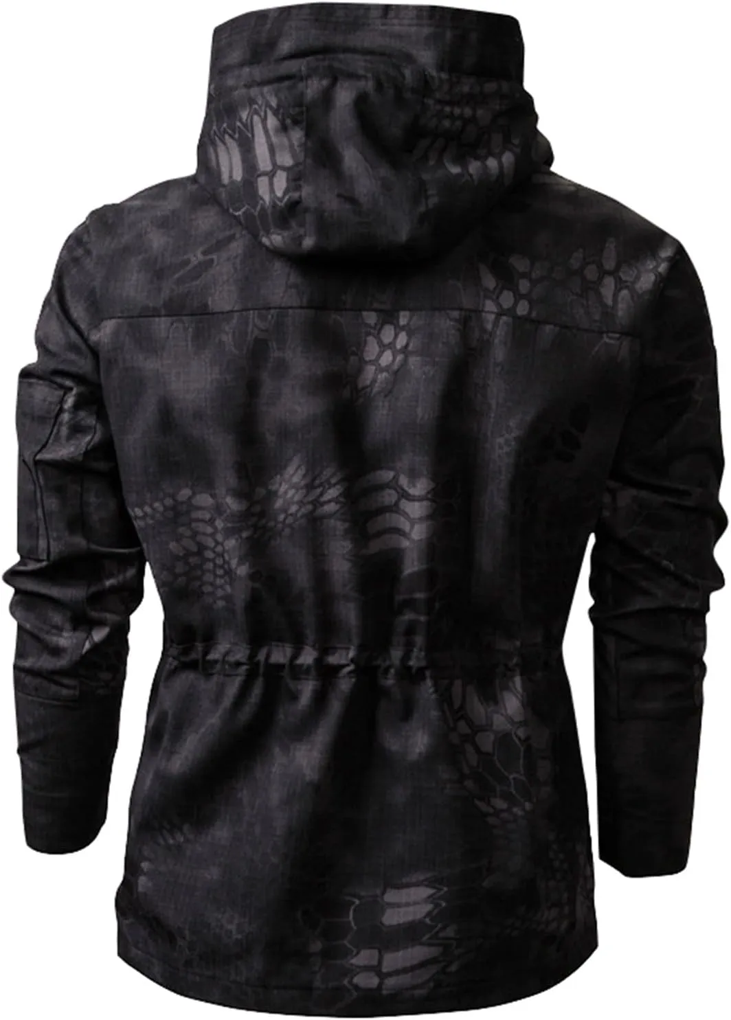 Ymosrh Men's Jacket Coat with Hood Lightweight Waterproof Jacket Raincoat for Hiking Travel Tactical Jackets, S-2XL