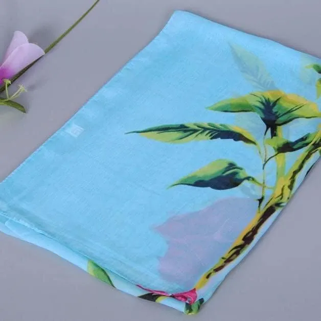 YOLAI Fashion Silk Scarfs For Women Lightweight Print Floral Pattern Scarf Fashion Scarves Wraps Shawls