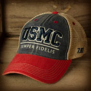 YOUTH USMC Semper Fidelis Vintage Trucker Hat