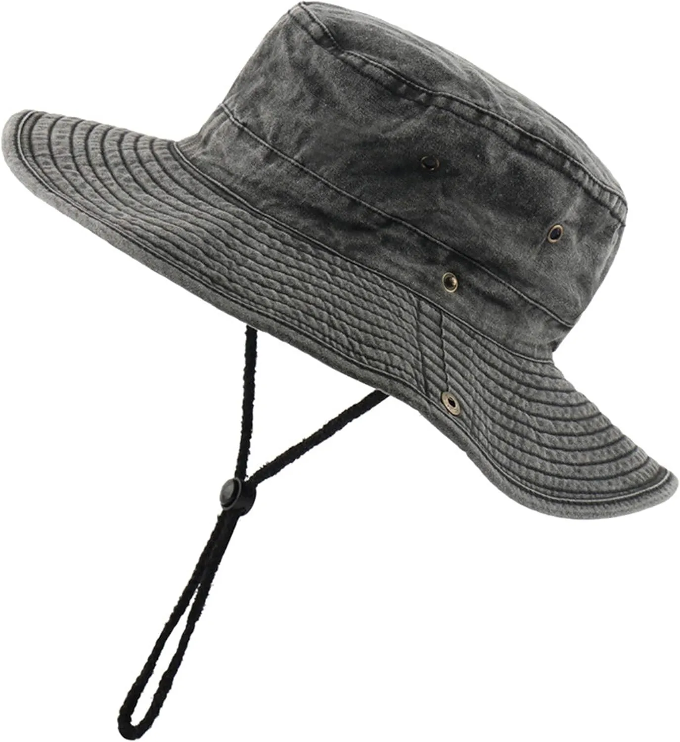 Zando Cotton Fishing Men Cap Outdoor Safari Hats Wide Brim Boonie Hat for Men Foldable Double-Sided Sun Bucket Hat