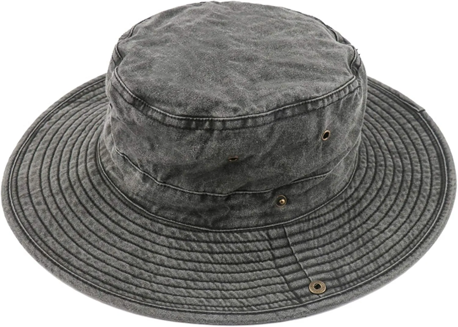 Zando Cotton Fishing Men Cap Outdoor Safari Hats Wide Brim Boonie Hat for Men Foldable Double-Sided Sun Bucket Hat