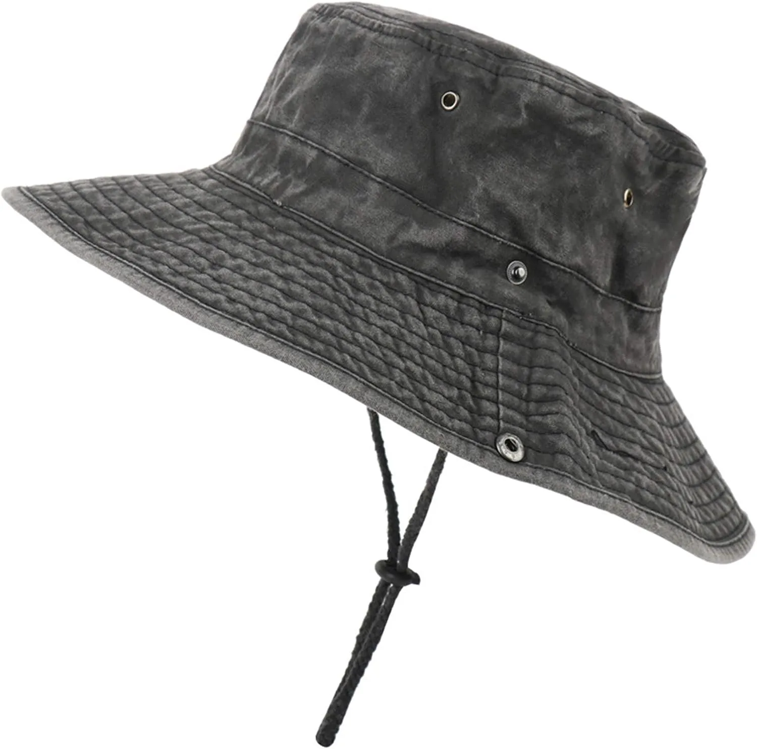 Zando Cotton Fishing Men Cap Outdoor Safari Hats Wide Brim Boonie Hat for Men Foldable Double-Sided Sun Bucket Hat