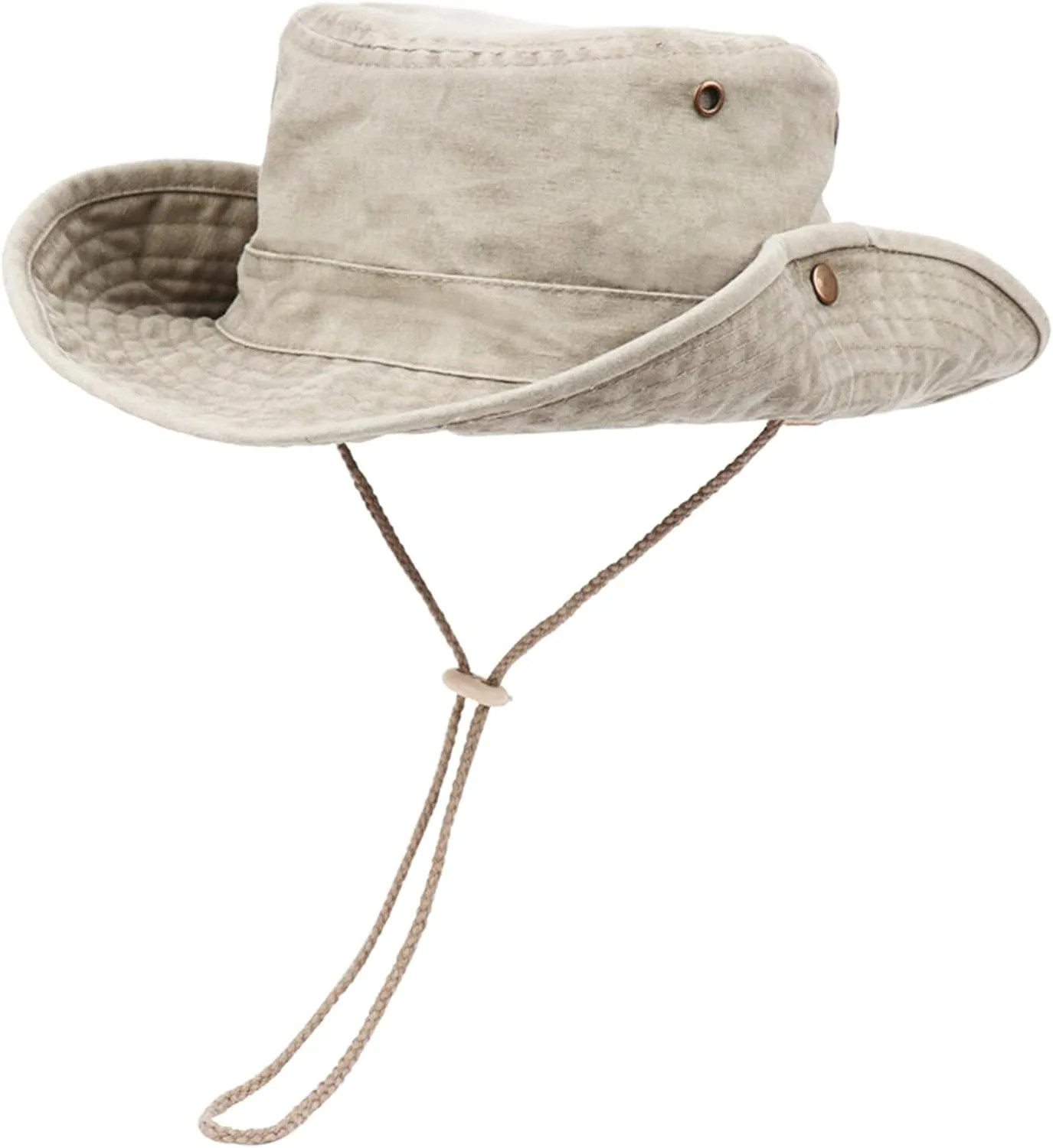 Zando Cotton Fishing Men Cap Outdoor Safari Hats Wide Brim Boonie Hat for Men Foldable Double-Sided Sun Bucket Hat