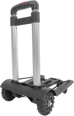 Zerodeko Foldable Grocery Cart Telescopic Handle Lightweight Luggage Carrier for Travel Compact Storage