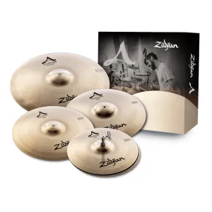 Zildjian A Custom Cymbal Set 4 Pack 14 Inch Hats 16 Inch Crash 18 Inch Crash & 20 Inch Ride