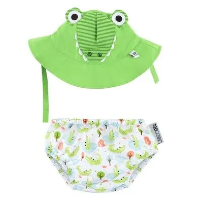 Zoocchini UPF50  Baby Swim Diaper & Sun Hat Set (Large 12-24months)