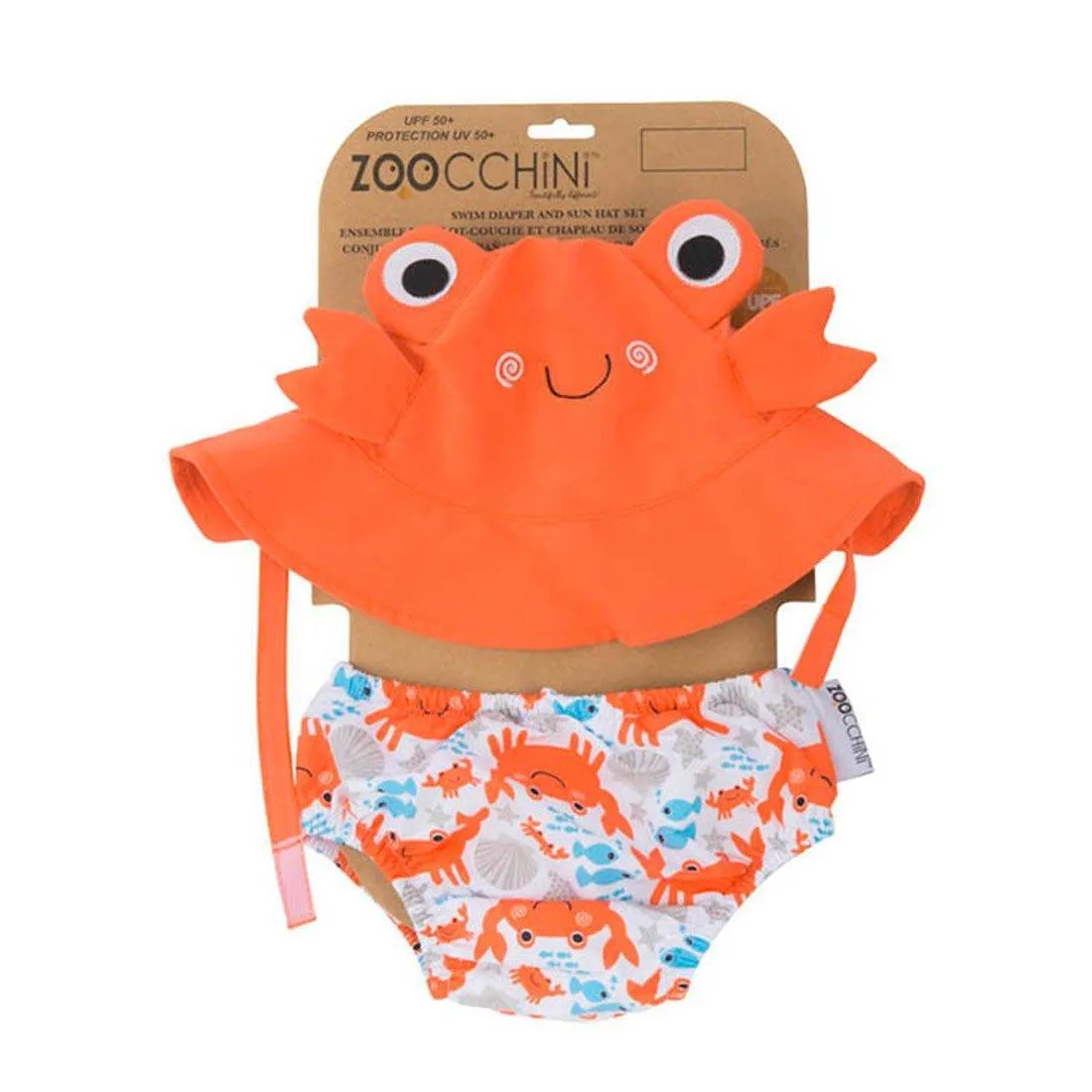 Zoocchini UPF50  Baby Swim Diaper & Sun Hat Set (Large 12-24months)