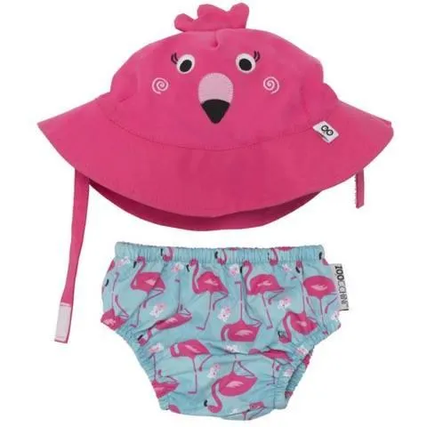 Zoocchini UPF50  Baby Swim Diaper & Sun Hat Set (Large 12-24months)