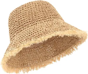Zylioo XXL Oversize Straw Bucket Hats,Large Summer Travel Hats,Shapeable Wide Brim UPF 50 Beach Sun Hats Packable